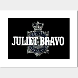 Juliet Bravo TV Show Logo with Badge Posters and Art